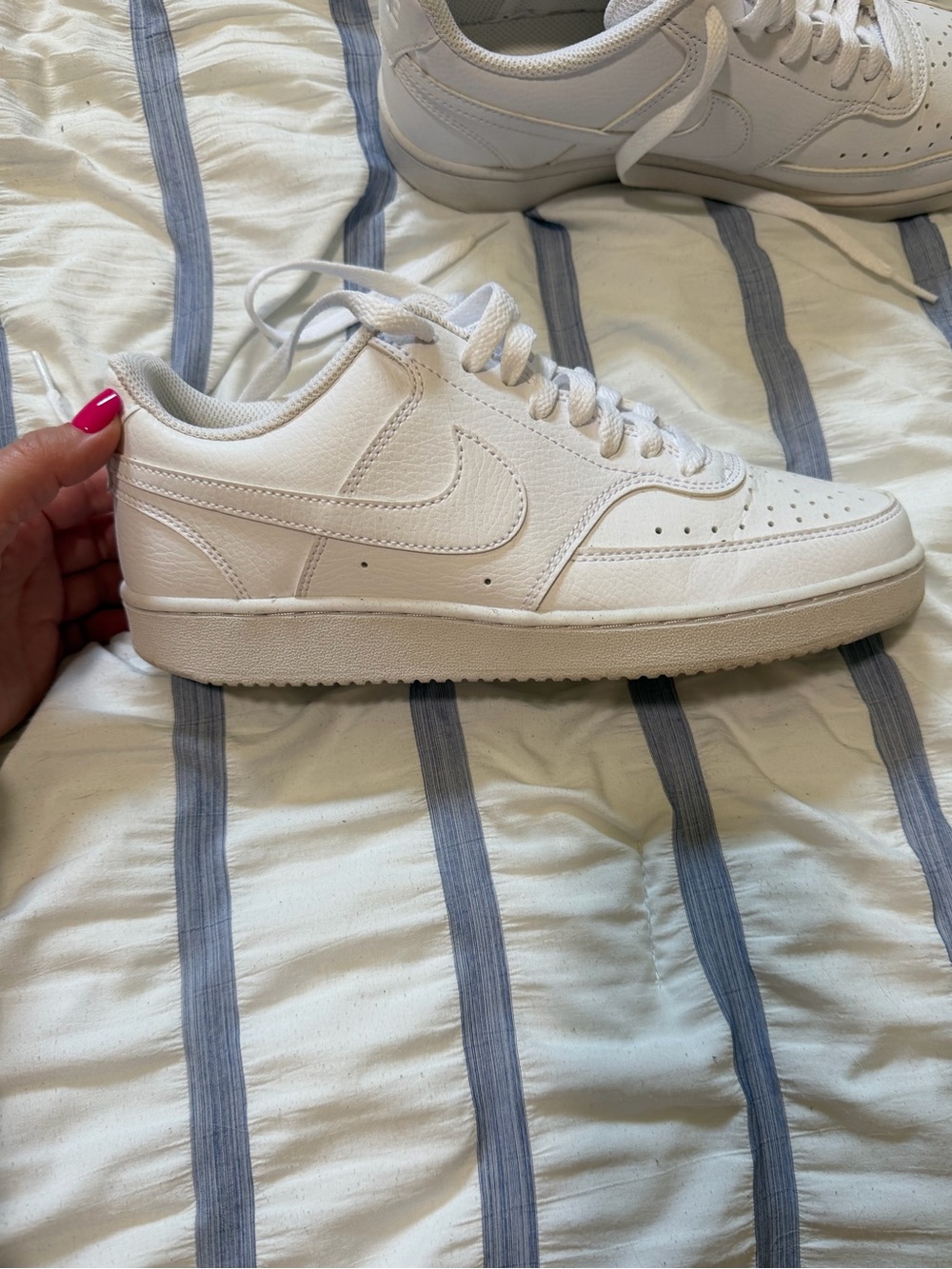 Nike White Low-Top Leather Sneakers